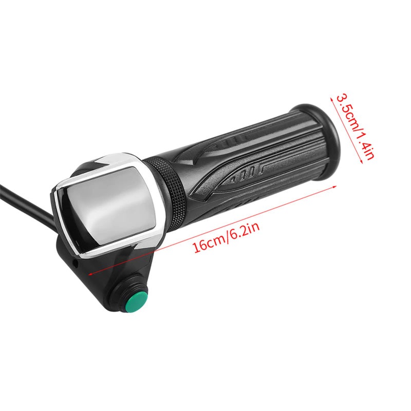 Dilwe Twist Throttle, Throttle Grip with LCD Screen and Bent Cable for Electric Cars 48V - Image 3